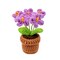 Wrapables Crochet Artificial Flowers, Knitted Potted Plants For Home and Office Decoration, Forget Me Not Purple